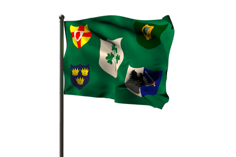 Waving IRFU Flag on Pole, Transparent Symbolism - Download Free Stock Videos Pikwizard.com