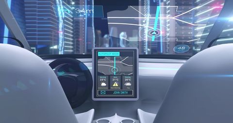Futuristic Autonomous Vehicle Interface in Virtual Reality
