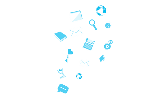 blue digital icons on transparent background vector illustration - Download Free Stock Videos Pikwizard.com