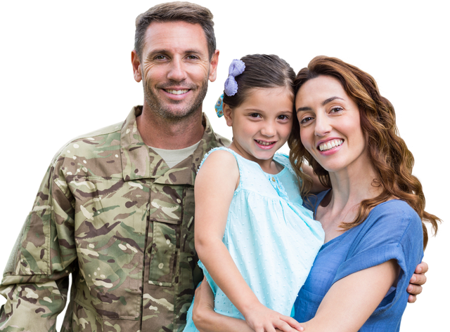 Celebrate Military Family Love with Transparent Background Image of Soldier and Family - Download Free Stock Videos Pikwizard.com