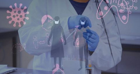 Lab Researcher Analyzing Data with Futuristic Graphics Display - Download Free Stock Images Pikwizard.com
