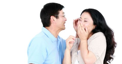 Joyful Asian Couple Sharing Laughter and Happiness Together - Download Free Stock Images Pikwizard.com