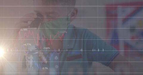 Data Overlay with Man in Mask, Global Science Focus
