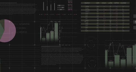 Financial Data Processing Visualization on Dark Background - Download Free Stock Images Pikwizard.com