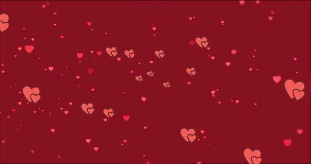 Floating Heart Illustration on Red Background for Valentine's Day - Download Free Stock Images Pikwizard.com