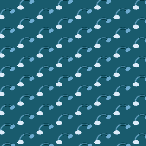 Blue Rainbow and Cloud Pattern on Transparent Background - Download Free Stock Videos Pikwizard.com