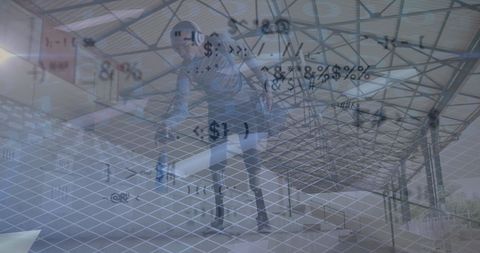 Digital Interface Overlay on Disabled Male Athlete in Sports Stadium - Download Free Stock Images Pikwizard.com