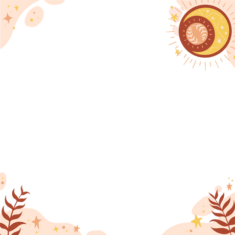 transparent celestial sun border design with botanical elements - Download Free Stock Videos Pikwizard.com
