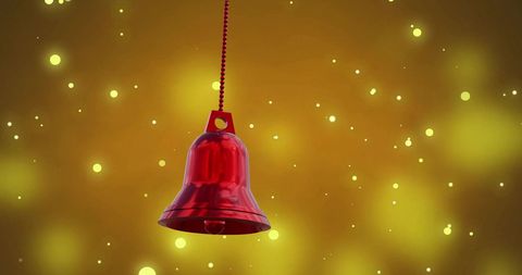 Red Christmas Bell with Golden Background - Download Free Stock Images Pikwizard.com