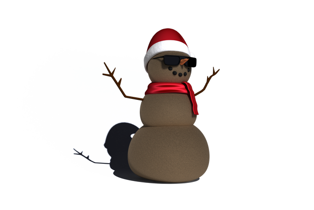 Cool Snowman with Sunglasses Wearing Santa Hat and Red Scarf Transparent Background - Download Free Stock Videos Pikwizard.com