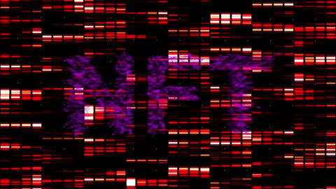 Digital NFT Artwork with Abstract Light Patterns
