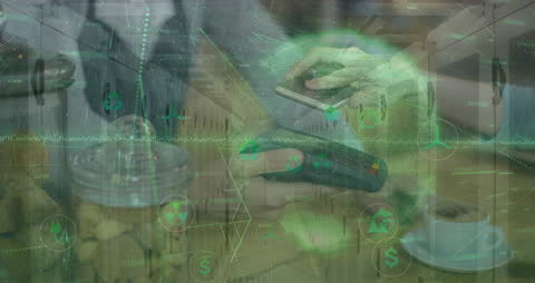 Digital Payment Processing with Data Overlay Visuals