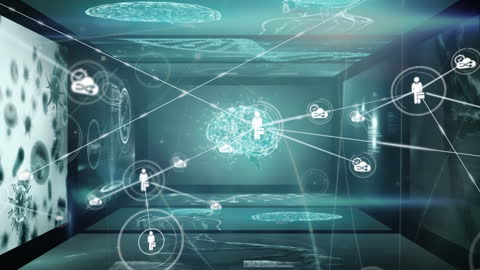 Futuristic Networked Technology Concept