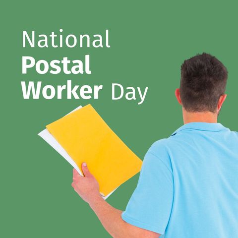 national postal worker day celebration with postal worker - Download Free Stock Templates Pikwizard.com
