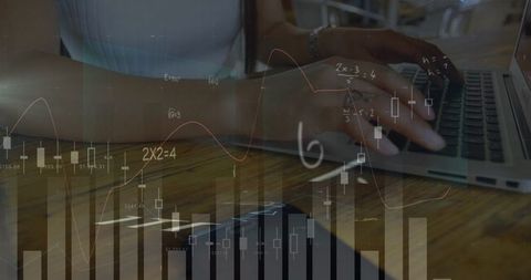 Financial Analysis with Futuristic Data Overlay - Download Free Stock Images Pikwizard.com