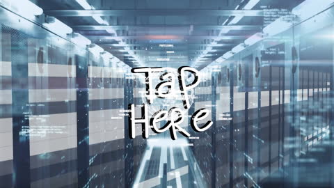 Futuristic Network Server Room with Interactive Element