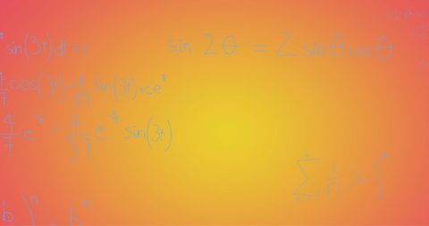 Mathematical Formulae on Vibrant Gradient Background