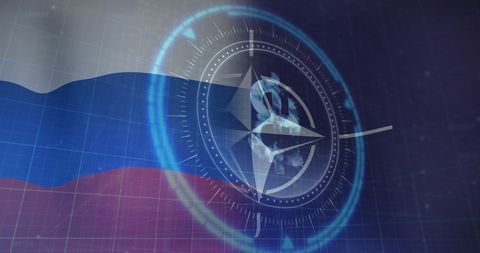 Cryptocurrency Symbol Against Russian Flag Background - Download Free Stock Images Pikwizard.com