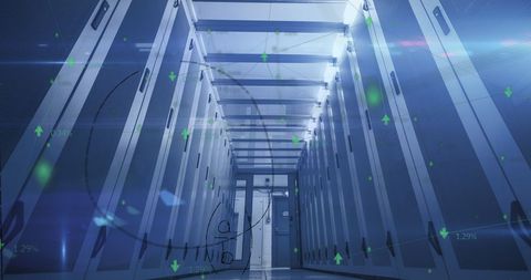Digital Data and Analytics in Modern Server Room - Download Free Stock Images Pikwizard.com