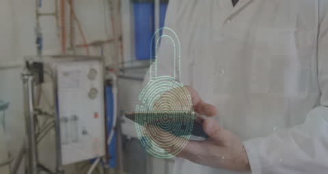 Touchscreen Technology with Cybersecurity and DNA Concept