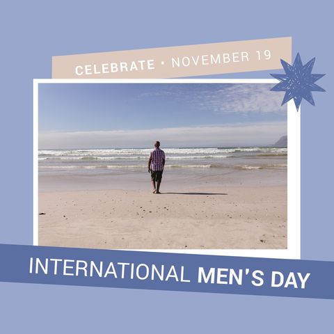 International men's day celebration at beach