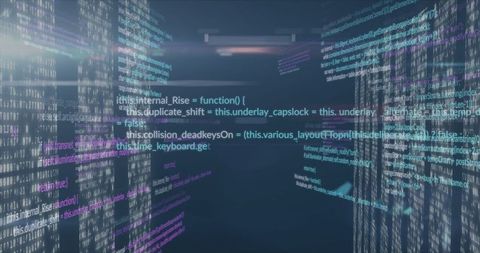 futuristic digital data tunnel with javascript code - Download Free Stock Images Pikwizard.com