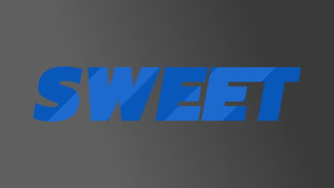 Sweet Blue Text on Grey Background Banner Design