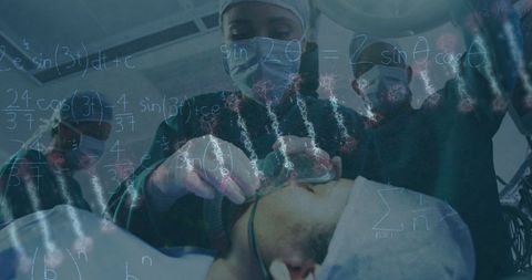 Anesthesiologist Prepares Patient with DNA and Math Overlay