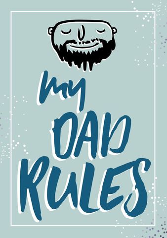 playful father's day celebratory design with bearded face - Download Free Stock Templates Pikwizard.com