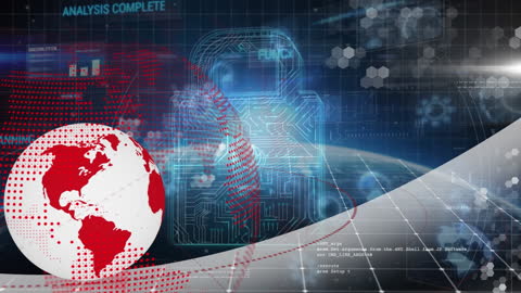 Futuristic Digital Security and Global Data Networking Concept
