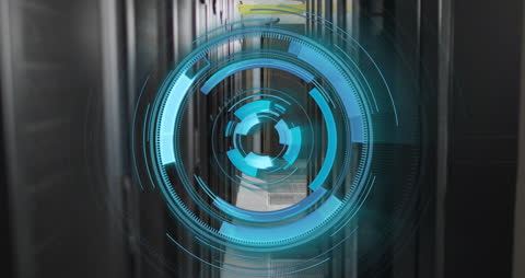 Digital Interface Background in Server Data Center