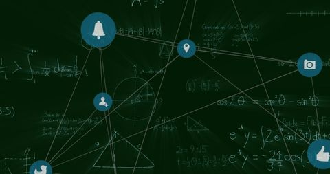 Digital Communication Network Concept on Mathematical Background - Download Free Stock Images Pikwizard.com