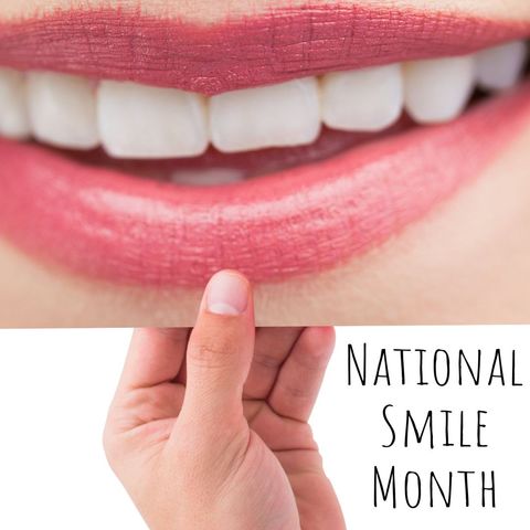 Beaming smile promoting dental health awareness