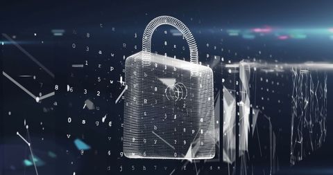 Digital Padlock Symbolizing Online Security with Coding Elements - Download Free Stock Images Pikwizard.com