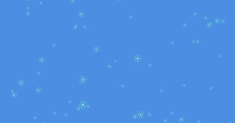 Falling Snowflakes on Blue Background with Red Accents - Download Free Stock Images Pikwizard.com