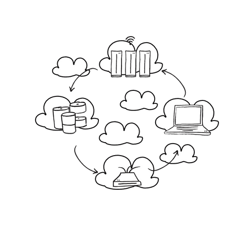 Cloud Networking Concept with Devices on Transparent Background - Download Free Stock Videos Pikwizard.com