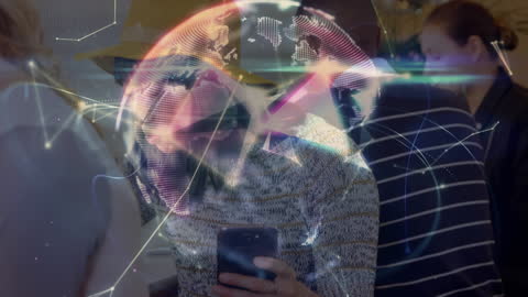 Global Connectivity Concept with Smartphone Usage