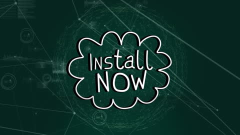 Install Now Text with Digital Network Connections