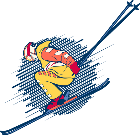 skier jumping motion in yellow suit on transparent background - Download Free Stock Videos Pikwizard.com