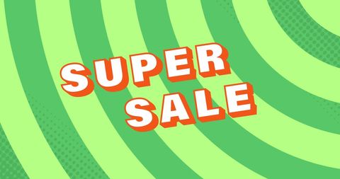 Bold Super Sale Banner with Pop Art Style