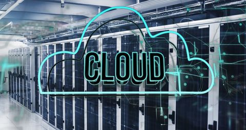 Cloud computing with server racks in data center environment