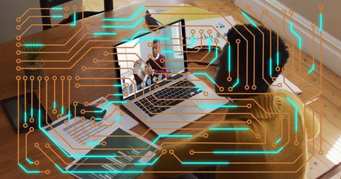 Digital Communication with Circuit Overlay on Video Call