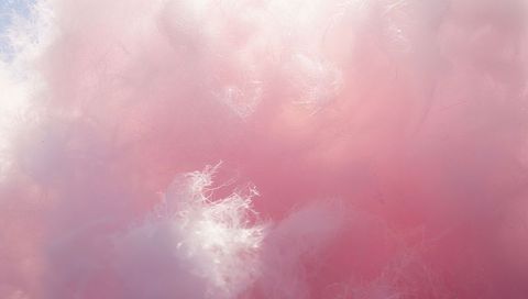 Pink Cotton Candy Macro Texture Close-Up Soft Floss Pastel Confection Background