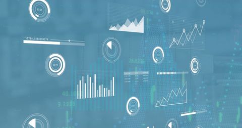 virtual financial data charts on digital interface - Download Free Stock Images Pikwizard.com