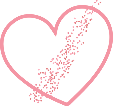 transparent pink heart with diagonal confetti trail - Download Free Stock Videos Pikwizard.com