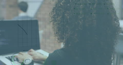 Financial Professional Analyzing Stock Market Trends on Laptop