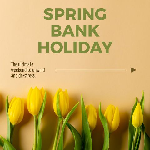yellow tulips and spring bank holiday theme - Download Free Stock Templates Pikwizard.com