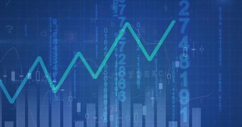 Rising Stock Market Graph on Blue Financial Background - Download Free Stock Images Pikwizard.com