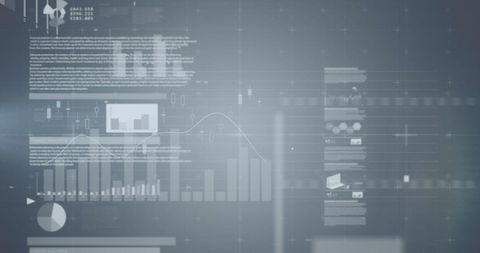 Futuristic Data Interface with Statistical Charts and Graphs - Download Free Stock Images Pikwizard.com