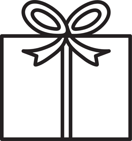 Sleek Black Gift Box with Bow Overlay for Transparent Use